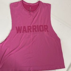 Pink warrior muscle tank tee